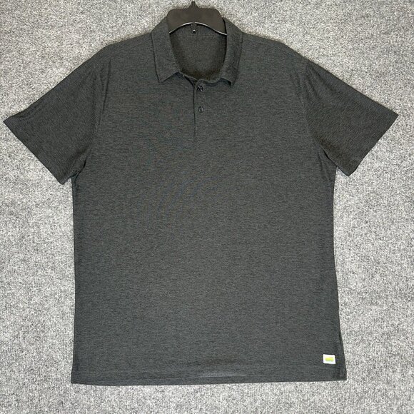 Vuori Other - Vuori Strato Tech Polo Shirt Mens Large Grey Performance Short Sleeve Athleisure